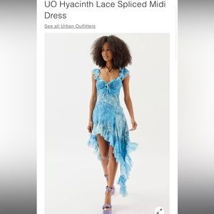 ISO ISO ISO UO Hyacinth Lace Spliced Midi Dress